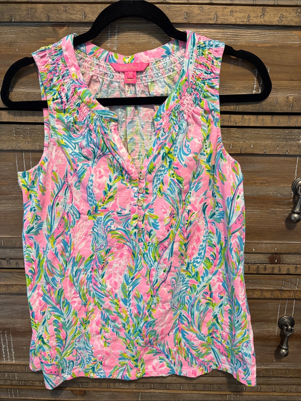 Lilly Pulitzer Pink Multi-Color Printed Sleeveless Shell